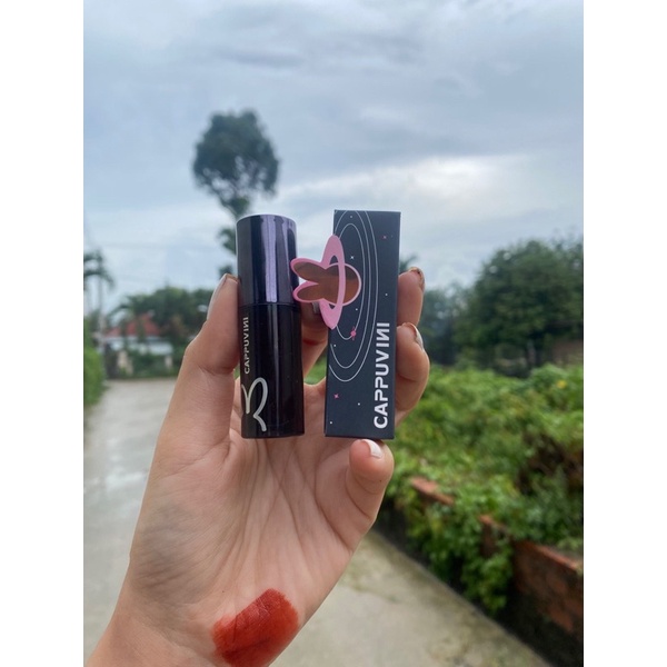 Son Thỏ Xanh Lá Son tint Lì Thỏ Đen Màu 10 Cappuvini