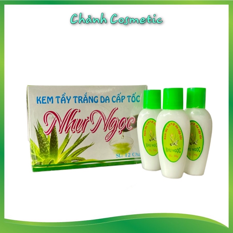 Lố 12 Chai Kem Tẩy Trắng Da Cấp Tốc Như Ngọc Chiết Xuất Từ Nha Đam 30g
