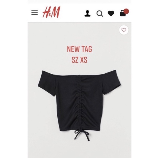 Áo Croptop H&M , Auth, size XXS , new tag