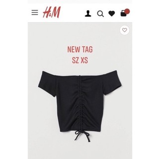 Áo croptop h&m , auth, size xxs , new tag