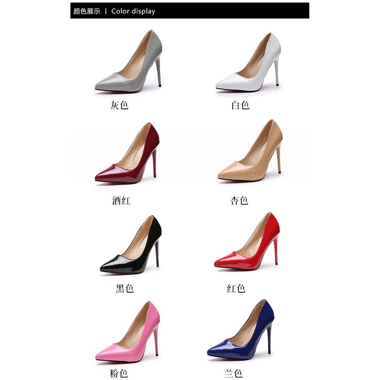 Giày Cao Gót 12cm Cỡ Lớn 35-44 41 42 Thời Trang Quyến Rũ Dành Cho Nữ