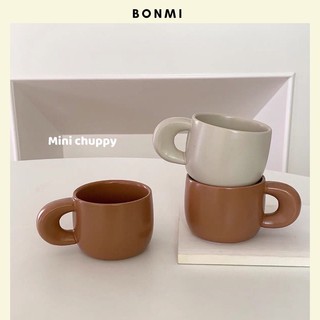 Cốc gốm capuchino cao cấp, cốc uống cà phê dễ thương phong cách Hàn Quốc Bonmi Decor