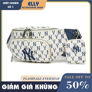 Túi bao tử đeo ngực mlb logo ny vải lì elb031