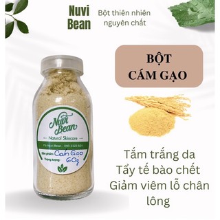 Lọ 60g Bột cám Gạo Handmade - Nguyên chất 10% - bột mặt nạ, tắm trắng hiệu quả, mờ thâm , ngăn mụn