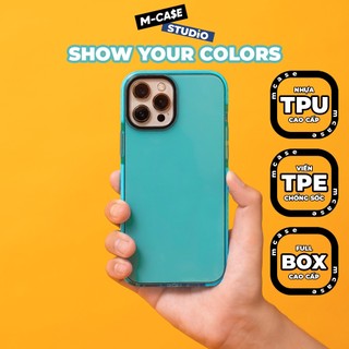 Ốp Iphone Chống Sốc Xanh Ngọc M CASE iphone 11 / 11 Pro Max / 12 / 12 Pro Max / 13 / 13 Pro Max / 14 / 14 Pro Max