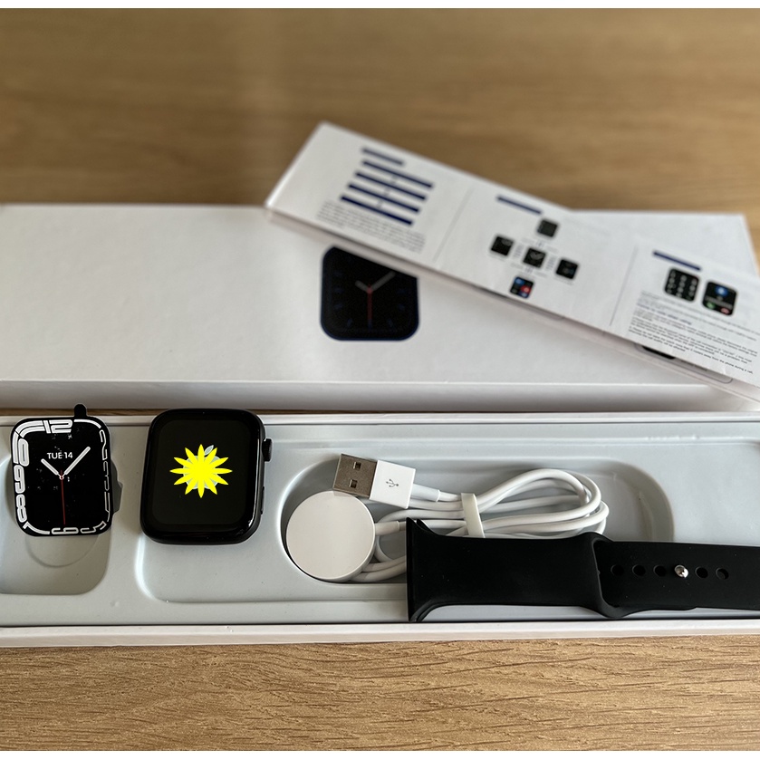 Đồng Hồ Thông Minh Logo Táo Seri 7 Cao Cấp / Smart Watch Logo Táo / Thay Ảnh Tuỳ Ý - Nghe Gọi Bluetooth - BH 6 Tháng