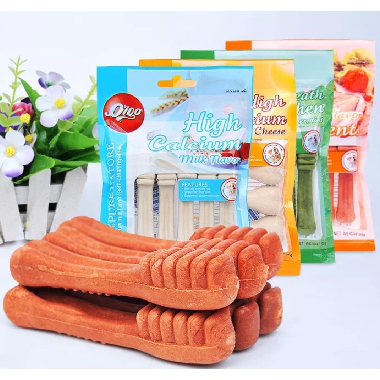 Xương gặm cho chó sạch răng thơm miệng ORGO - Xương bàn chải bổ sung canxi cho chó