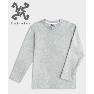 Áo thun tay dài 2MINUTES longsleeve vải dày đứng form, thêu nét Unisex