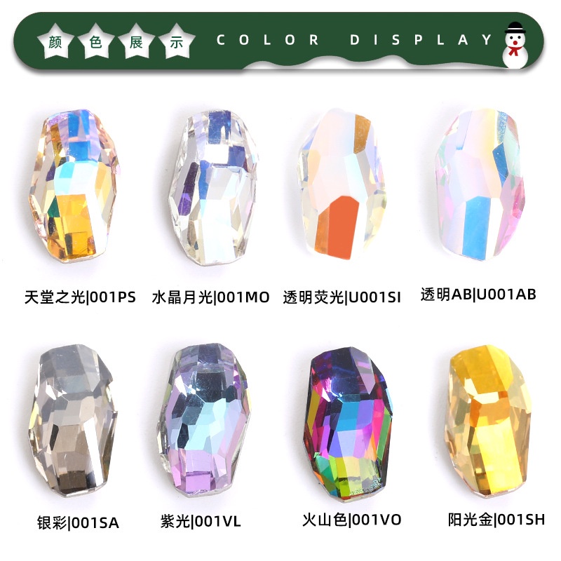 Phụ Kiện Trang Trí Móng Tay 7.8 * 14 Sao Băng Màu Kim Cương Mới DIY