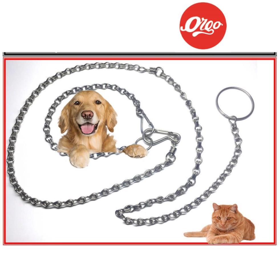 Orgo- Bộ Xích chó mèo bằng inox 304 chống gỉ (4 size) Bảo hành 12 tháng hoàn tiền gấp đôi