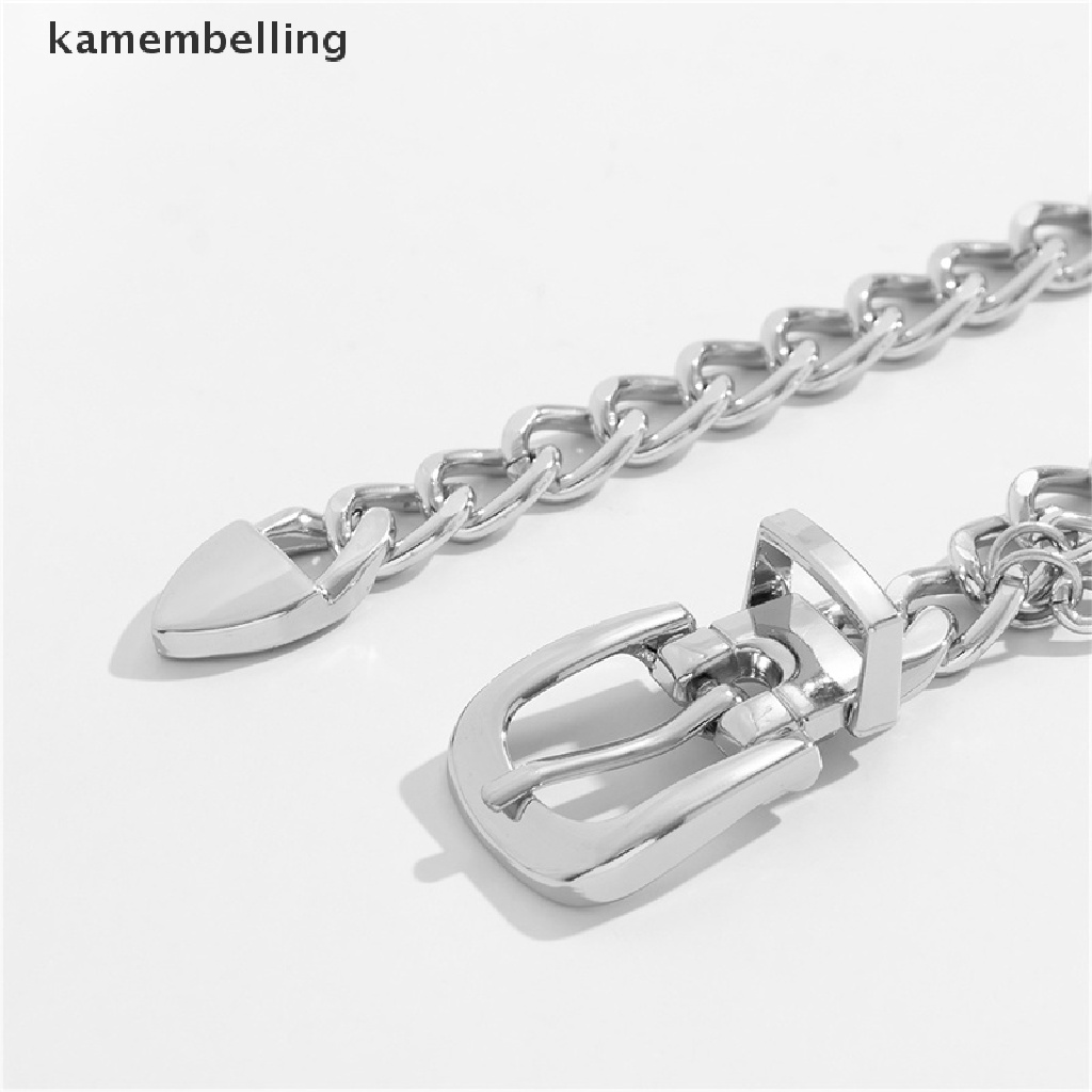Kamembelling Thắt Lưng Dây Xích Kim Loại Tua Rua Thời Trang Có Thể Điều Chỉnh Cho Nữ