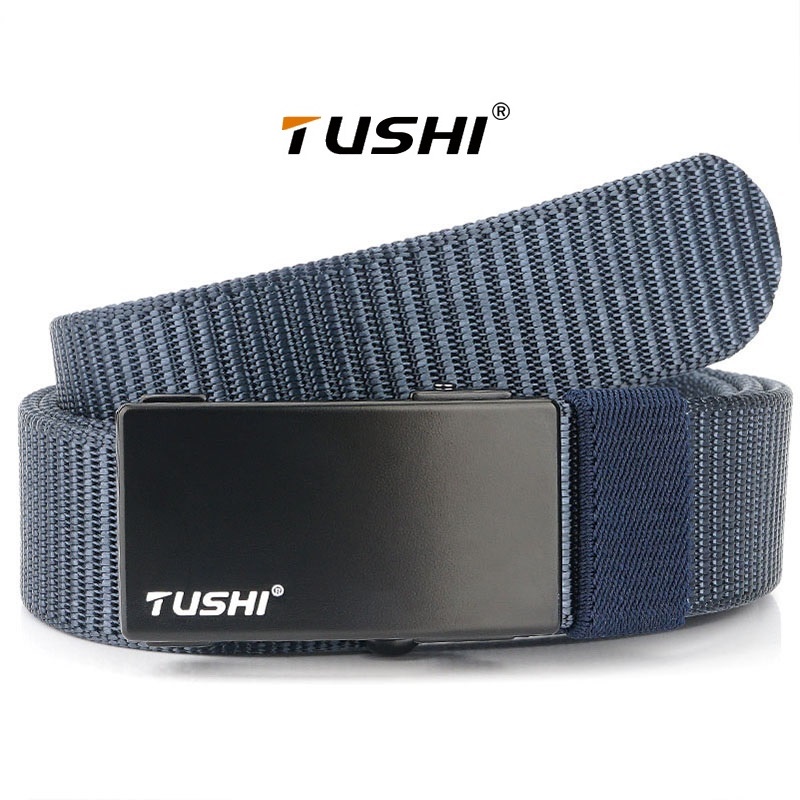 (BỀN ĐẸP) Thắt Lưng Nam Cao Cấp TuShi_Dây Vải Canvas_Mặt Khóa Tự Động Bằng Hợp Kim Không Gỉ_Siêu Bền Đẹp_Dây Nịt Nam.
