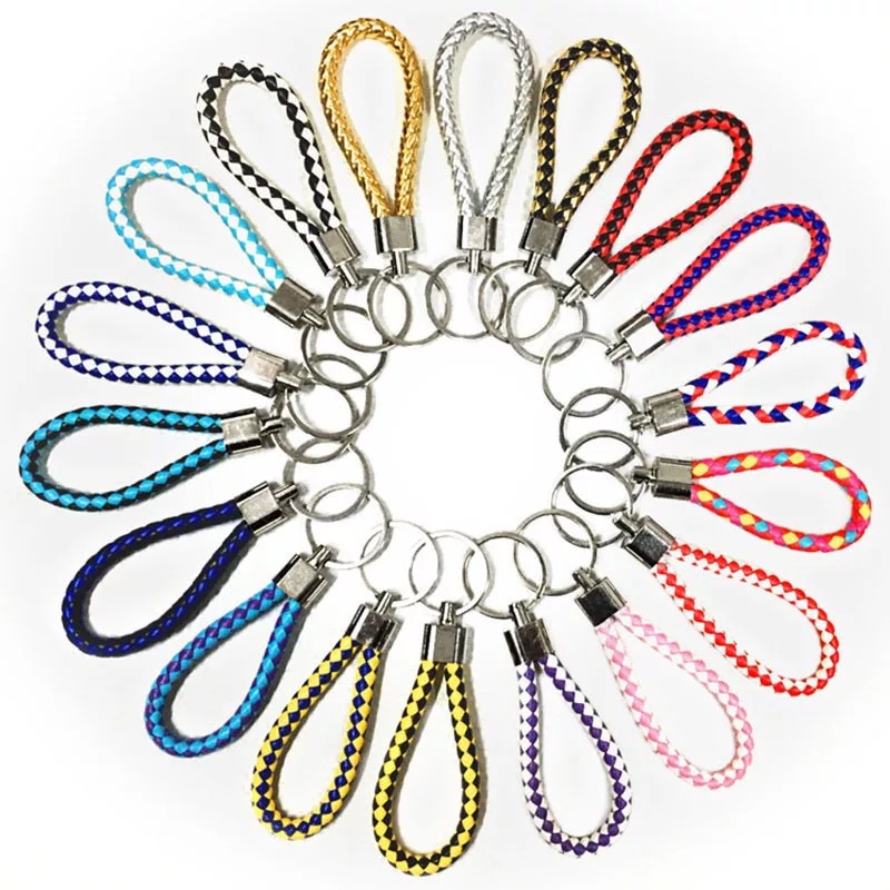 Móc Khóa Dây Da Bện Sành Điệu Cho Nam Nữ