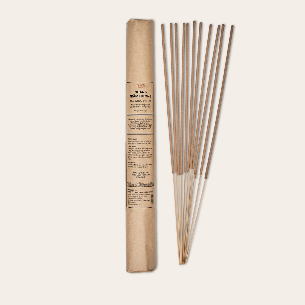 Nhang Trầm Hương Cao Cấp - Nhang Sạch Noom 100 nén 30cm/150gr