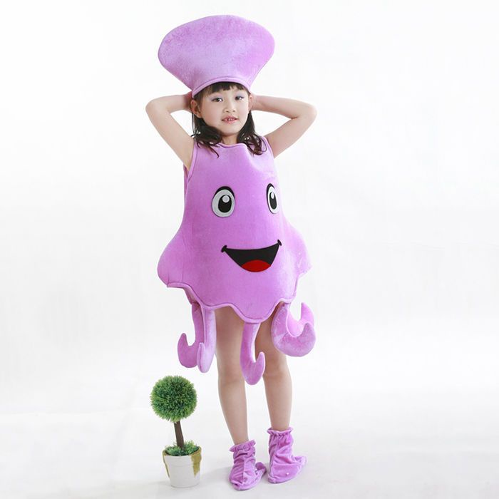 Bộ Đồ Hóa Trang Bạch Tuộc / Bạch Tuộc Ba Chiều Dễ Thương Cho Bé