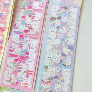 STICKER THỎ CÚN DỄ THƯƠNG DECOR TOP LOADER - BINDER INDEX - BULLET JOURNAL