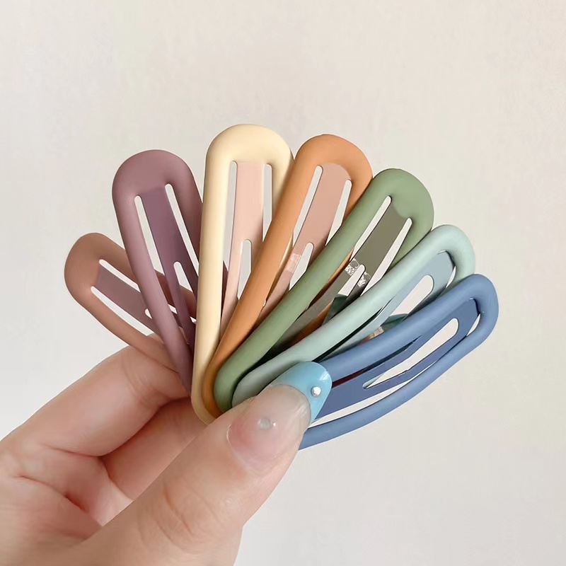 Kẹp Tóc Màu Sắc Không Đường May Phong Cách Hàn Quốc Cho Nữ