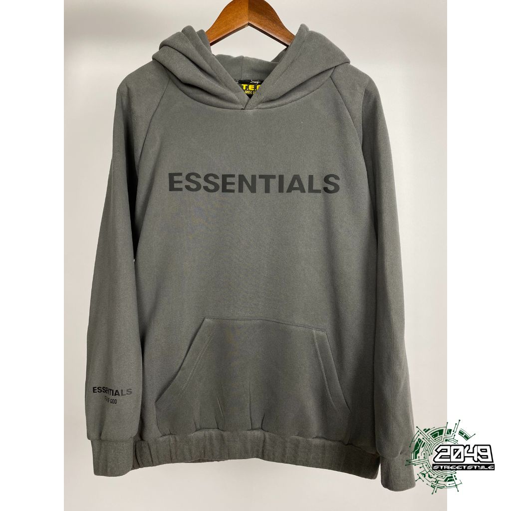 ST42 Áo nỉ hoodie Essentials In cao su nổi 2049Streetstyle , áo nỉ bông unisex nam nữ HÀNG CAO CẤP