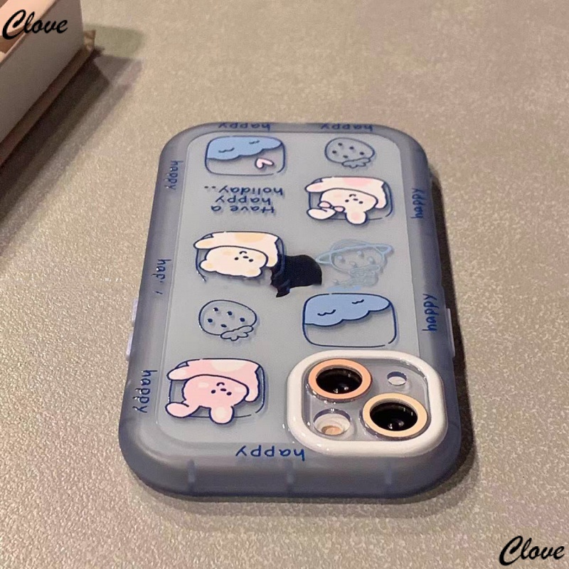 Ốp Điện Thoại Mềm Trong Suốt Chống Sốc In Hình Gấu Thỏ Cho iPhone14 14In 138p 12 11 promax 11 promax