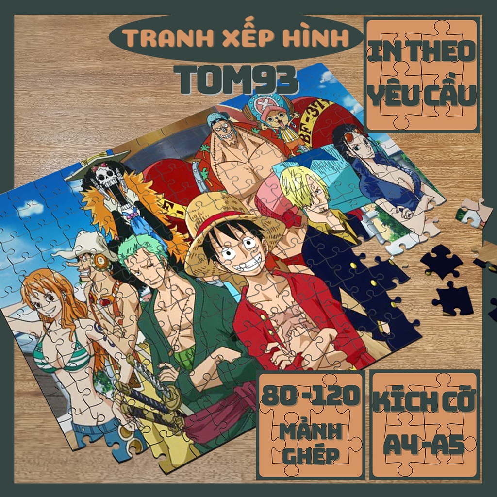 tranh xếp hình one piece hình nền đẹp 120 mảnh ghép. Bộ 1