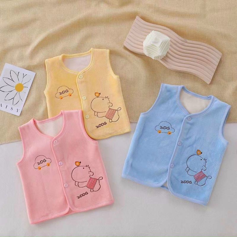 Áo gile cho bé trai bé gái 5-11kg chất nhung siêu mềm mịn hàng Quảng Châu cao cấp