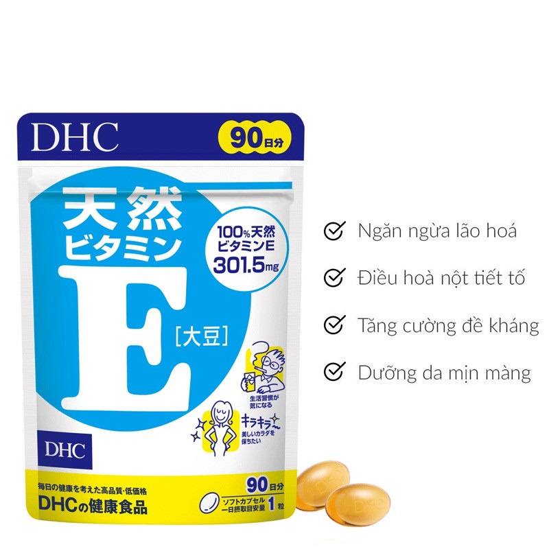 Viên Uống Bổ Sung Vitamin E DHC Nhật Bản (30v/gói hoặc 90v/gói)