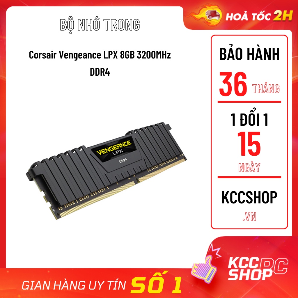 Ram PC Corsair Vengeance LPX 8GB 3200MHz DDR4 CMK8GX4M1E3200C16