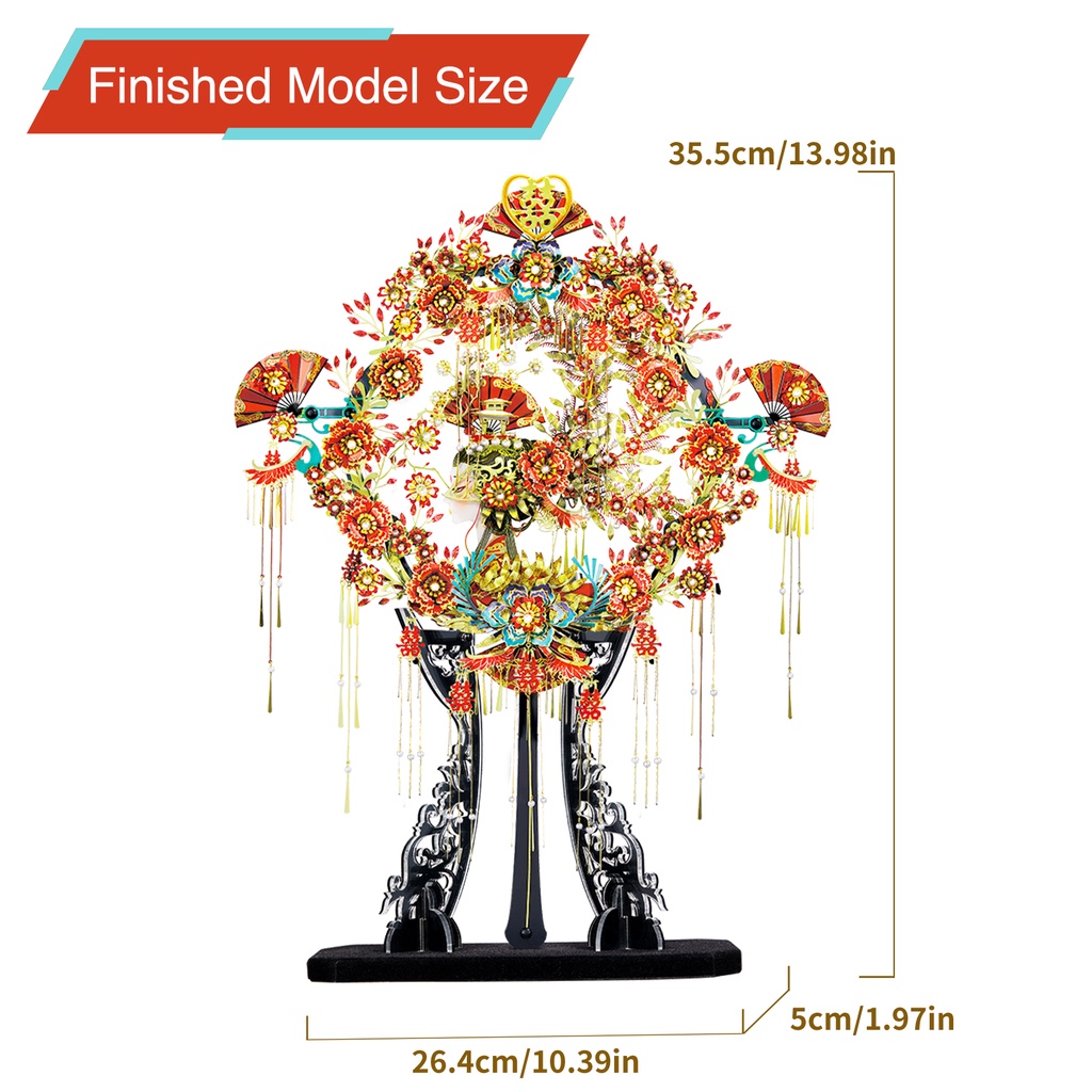 Bộ mô hình lắp ráp quạt 3D PIECECOOL bằng kim loại dùng làm quà tặng sinh nhật cho bạn gái