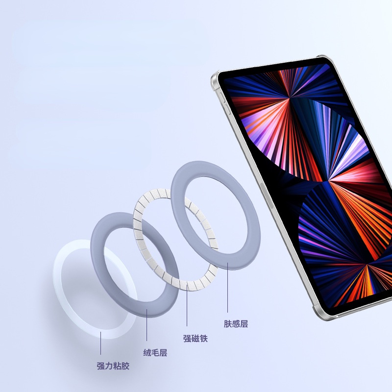 Giá Đỡ Máy Tính Bảng Có Nhẫn Móc Ngón Tay Hít Nam Châm Để Bàn Cho Ipad Air 5 Pro 11 12.9 2021