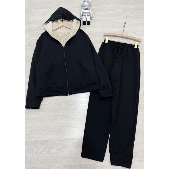 Bộ lót lông trơn nỉ bóng cotton TTB855