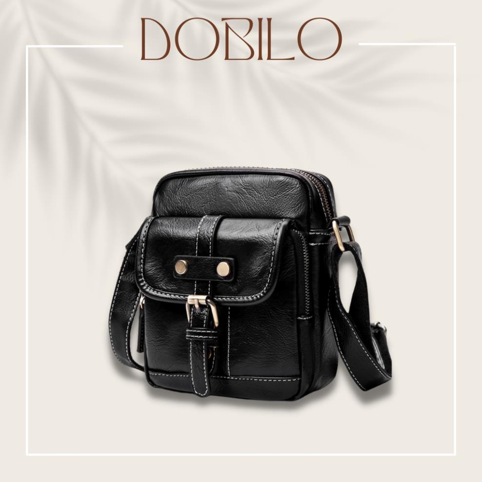 Túi Chéo Nam Mini Unisex, Da Cao Cấp Chống Nước DOBILO BG02