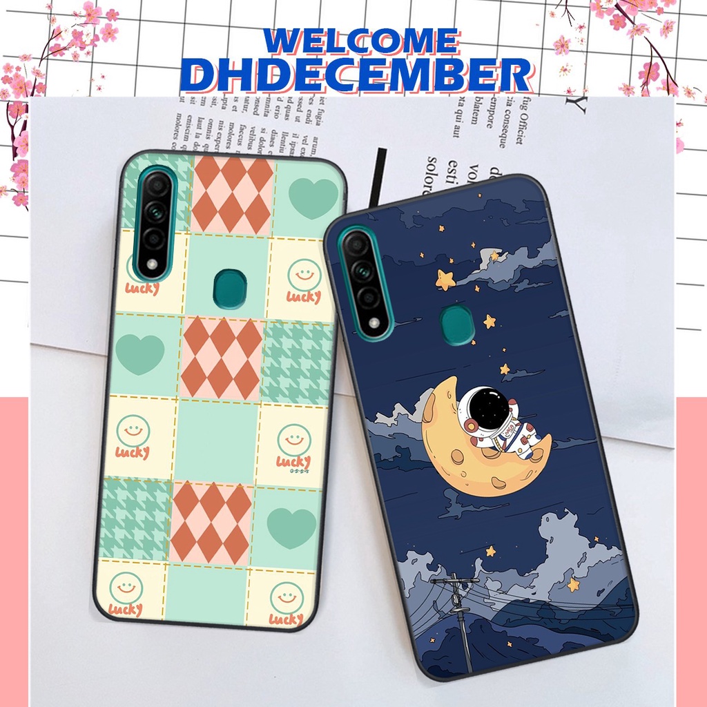 Ốp lưng Oppo A31 in hình tim, kẻ vuông mẫu mới CỰC XINH