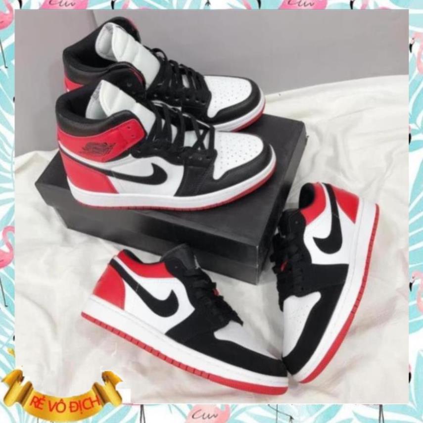 Giày air Jordan 1 JD1 OG Black Toe Đỏ đen cổ cao cổ thấp ⚡️𝐅𝐑𝐄𝐄 𝐒𝐇𝐈𝐏⚡️ Giày JD1 retro high đủ size nam nữ