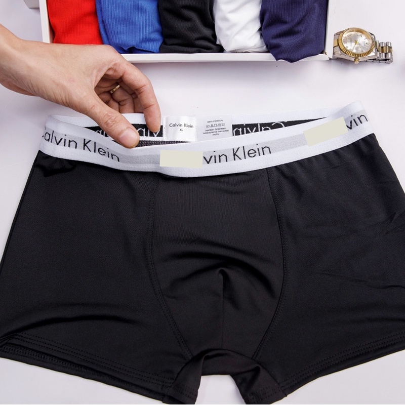 Quần Sịp đùi nam CK – Quần boxer chất liệu 100% cotton mịn, co dãn 4 chiều mặc thoáng khí, ôm form vừa vặn | PVN280