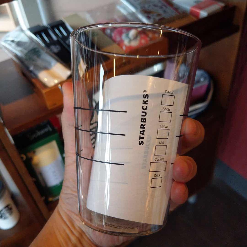 Starbucks Ly Thủy Tinh Trong Suốt In logo Đài Loan 2021 473ml