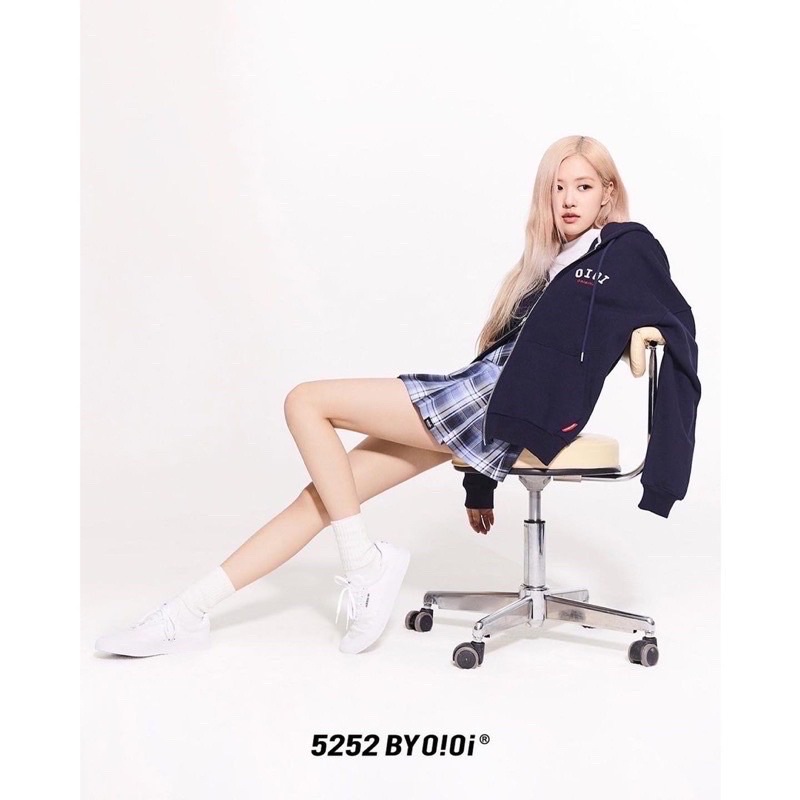 Áo khoác hoodie zip Oioi brand Hàn Rosé Blackpink