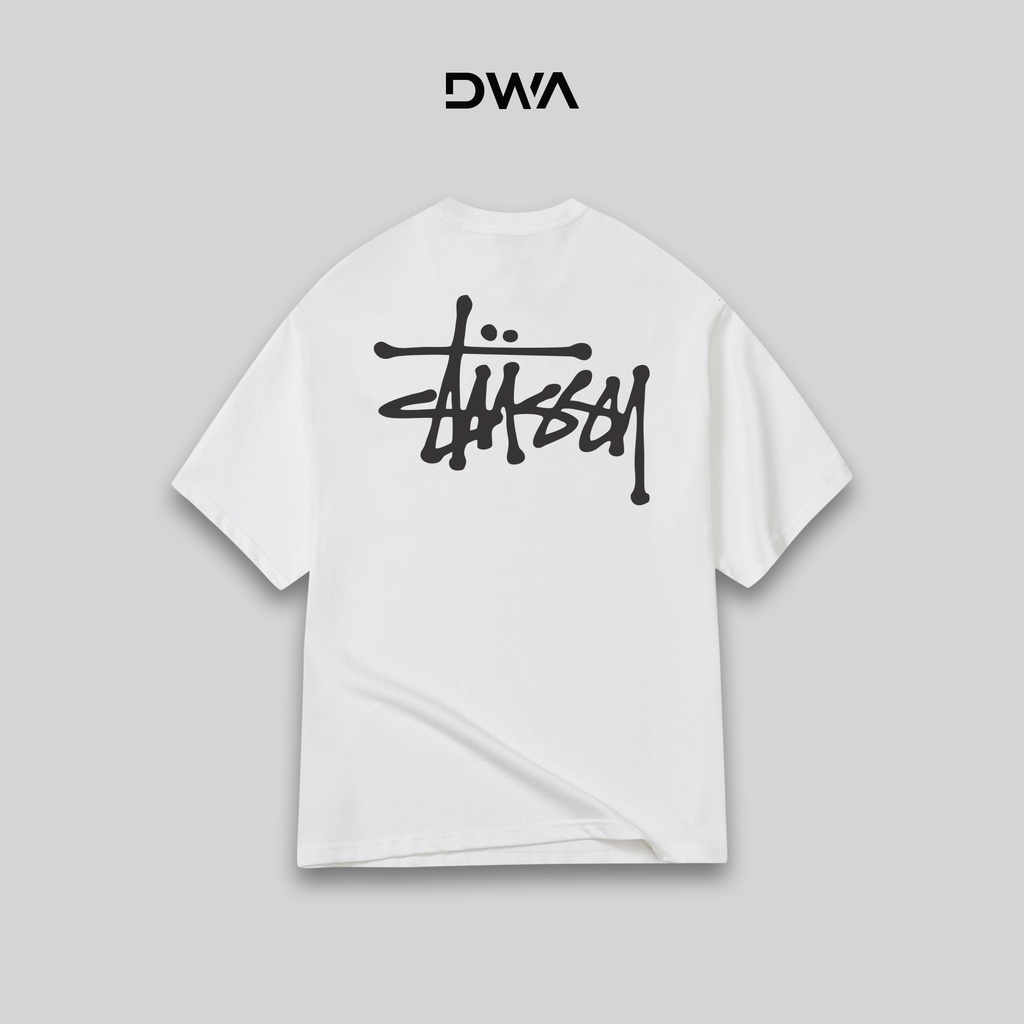 Áo thun tay lỡ Stussy DWA Studio, áo t-shirt cotton nam nữ thời trang unisex