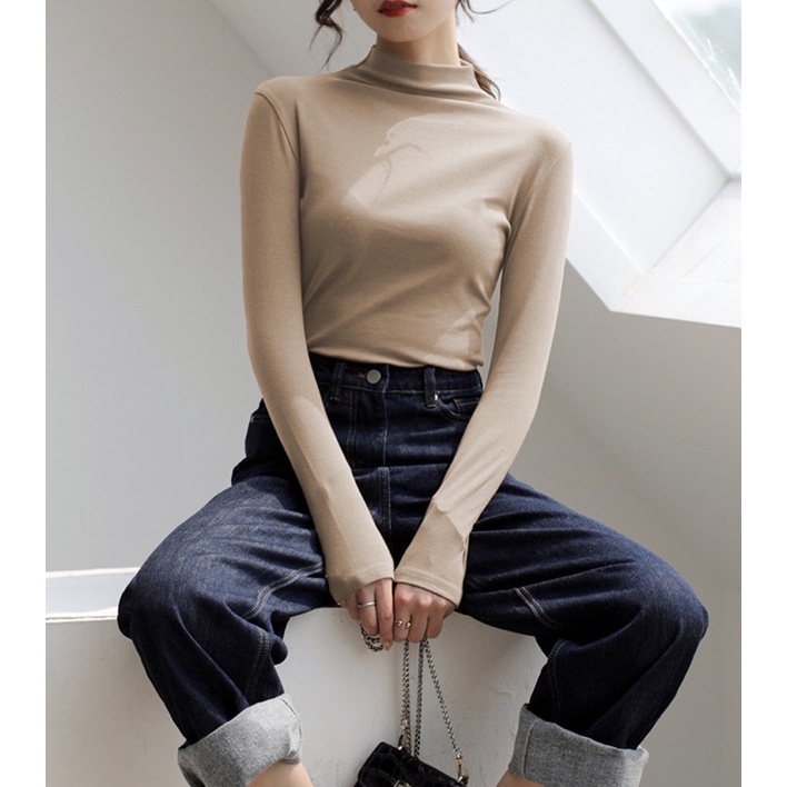 Áo Giữ Nhiệt Siêu Ấm, Áo Giữ Nhiệt Thu Đông Cao Cổ Nữ