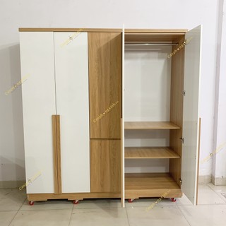 Tủ quần áo, tủ áo 5 cánh tay năm gỗ, có nhiều hôc kéo, ngăn để đồ đa năng, gỗ MDF, CPX-T18