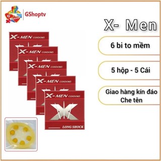 Bộ 5 bao cao su x-men 6 bi - giao hàng che tên kín đáo