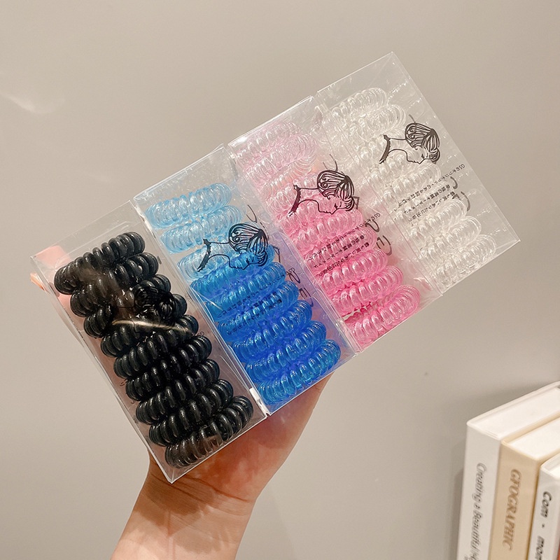 Set 9 Dây Buộc Tóc Co Giãn Màu Kẹo Đơn Giản Cho Nữ