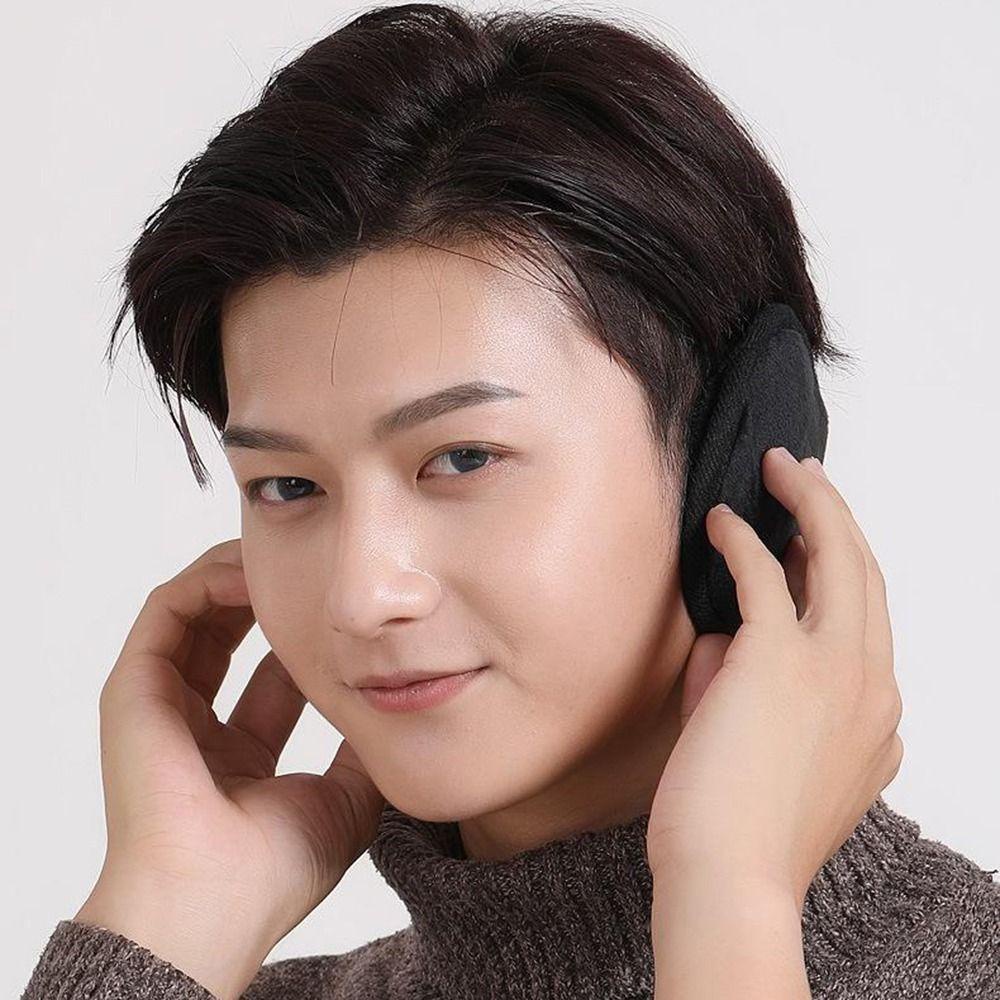 Chụp Tai Giữ Ấm Mùa Đông Bằng Vải Bông Dày Dặn Mềm Mại Màu Trơn Thoải Mái