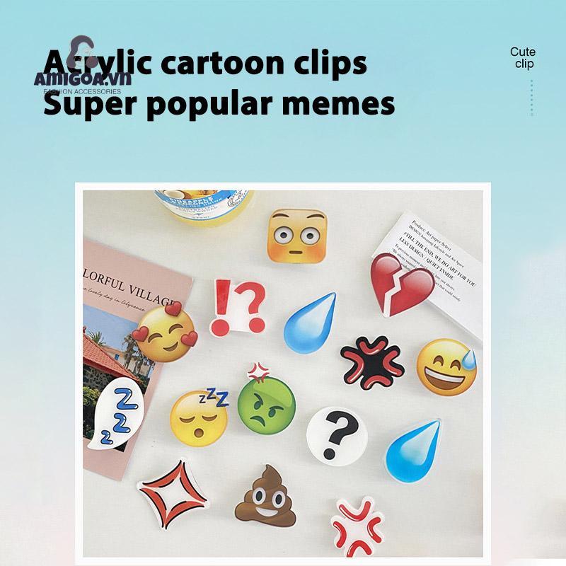 [amigoa.acc] Kẹp Tóc Hình Giọt Nước Bằng Acrylic Chống Ồn