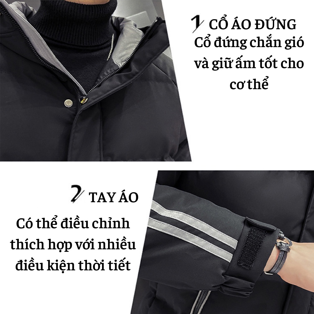Áo Khoác Phao Nam CAO CẤP Có Mũ SIÊU ĐẸP APMACY2 Áo Khoác Mùa Đông Nam phong cách Hàn Quốc TRẺ TRUNG - NĂNG ĐỘNG
