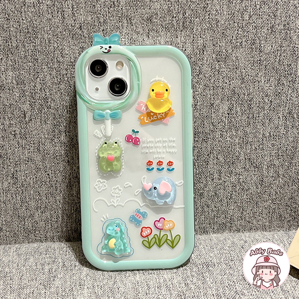 Ốp Điện Thoại TPU Mềm Trong Suốt Hình Voi / Ếch 3D Chống Mồ Hôi Cho IPhone 14 Pro Max 11 13 12 11 Pro Max X XS XR