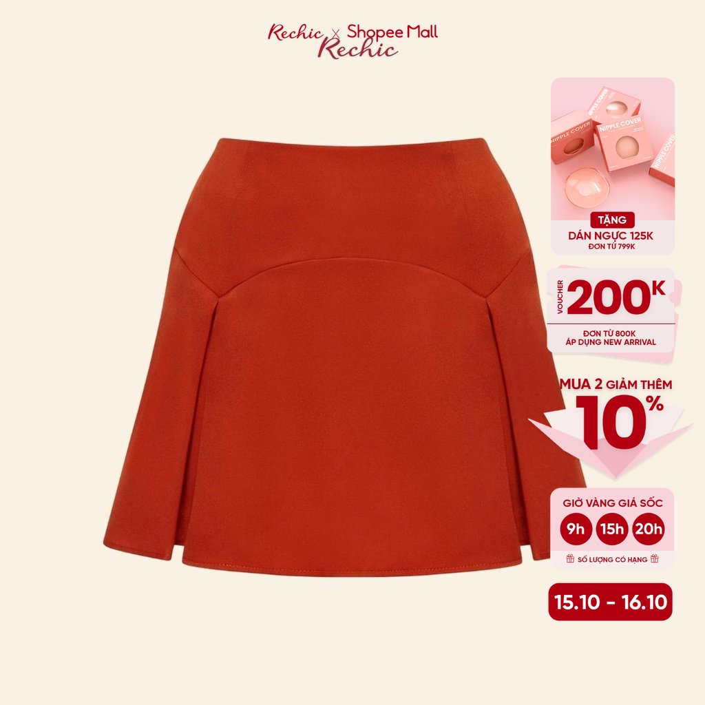 RECHIC Chân váy Sirany xếp li xinh xắn dạo phố đi chơi dễ thương