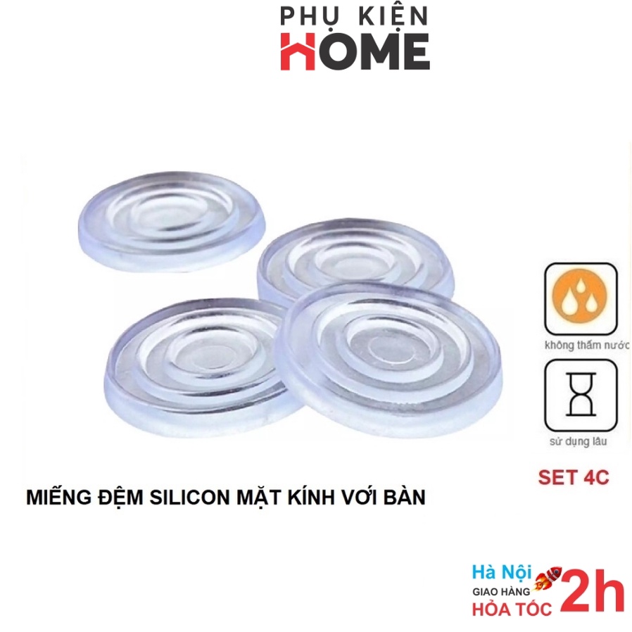 Đệm Silicon Lót Giữa Kính Và Mặt Bàn, Miếng Đệm Trong Suốt Giúp Kính Không Xê Dịch Trên Mặt Bàn. PhuKienHome 5505