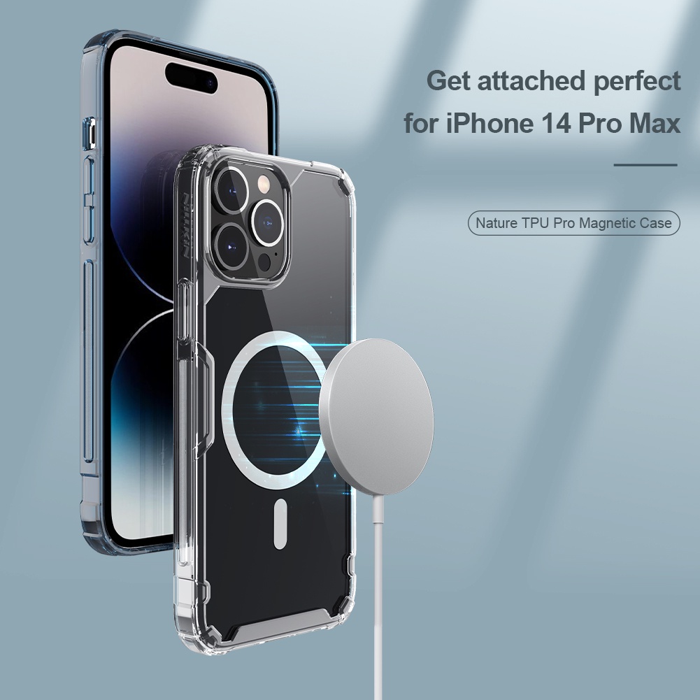 Ốp Điện Thoại Nillkin Bằng TPU Mềm Trong Suốt Siêu Mỏng Chống Sốc Cho iPhone 14 Pro 14 Plus 14 Pro Max Nature Pro