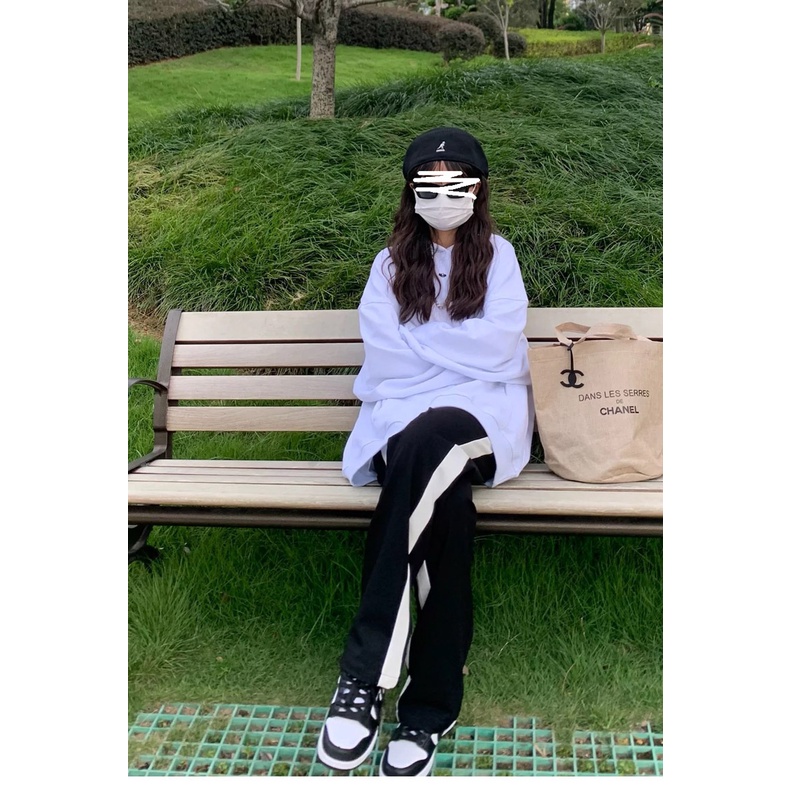 NRVP Quần Thể Thao Dài Dáng Rộng Phong Cách Thời Trang Hàn Quốc