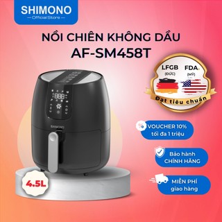 Nồi Chiên Không Dầu SHIMONO SM-AF458T 4,5L 1500W Cao Cấp Tiêu Chuẩn FDA Hoa Kỳ, LFGB Đức Tặng Kèm Trọn Bộ 9 Phụ Kiện